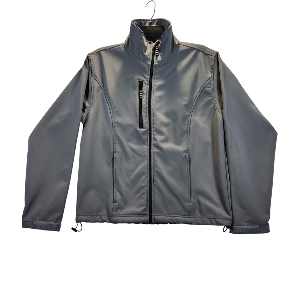 Spring Mountain Fleecewear Co. Soft Shell Jacket Gray Full Zip Pockets XS - Picture 1 of 7